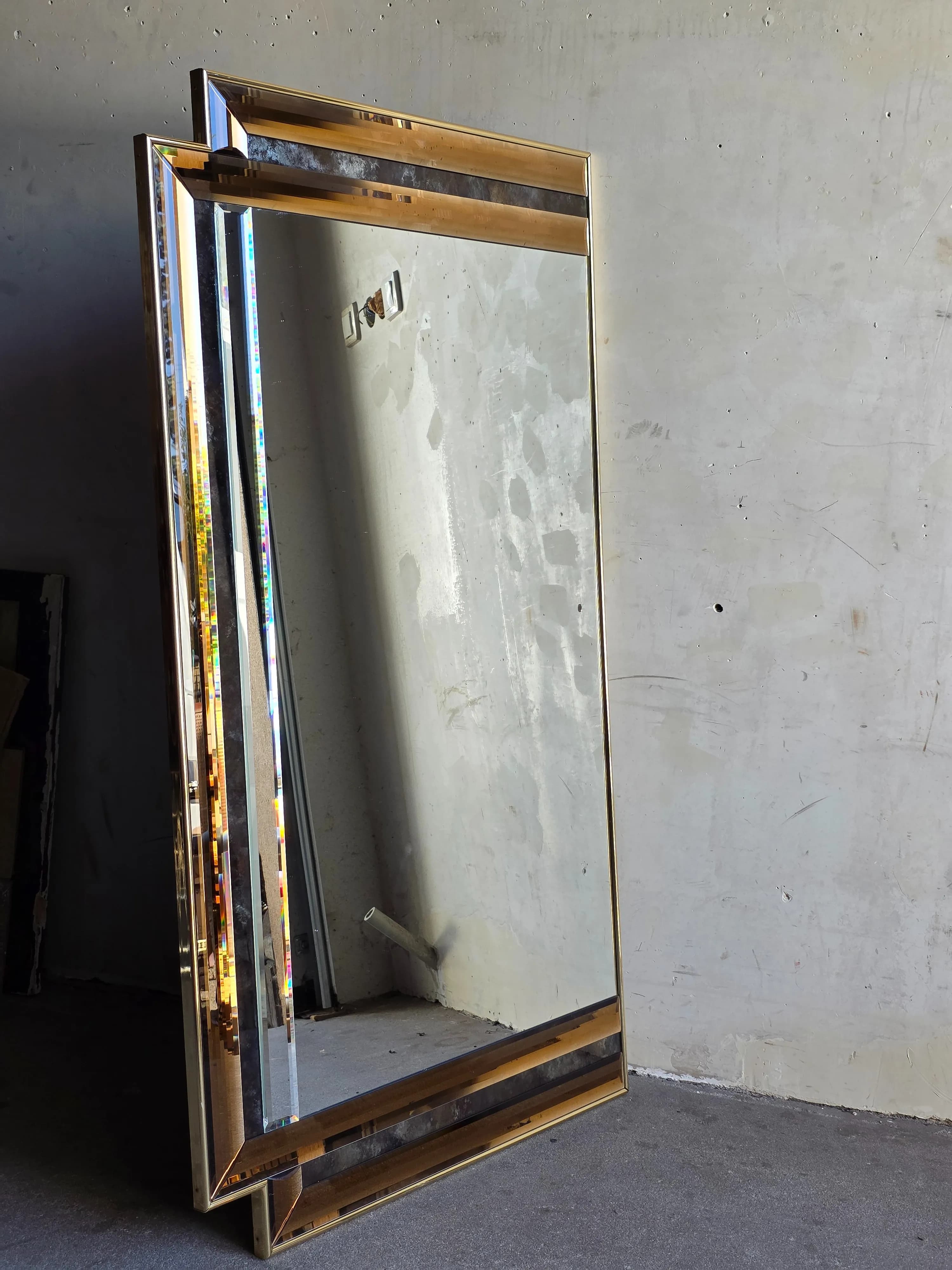Lustro Złota Rama ArtDeco 70x120cm