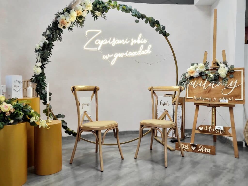 Neon ,,Zapisani sobie w gwiazdach" ciepły odcień